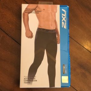 Mens 2XU Accelerate Compression Tights Medium